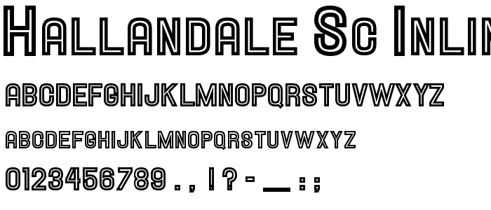 Hallandale SC Inline JL font